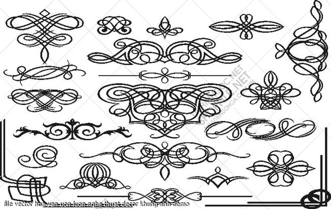 file vector hoa van uon luon nghe thuat decor khung anh 